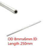 1pcs length 250/500mm 304 Seamless corrosion-resistant Stainlessy Steel Capillary Tube OD 0.3-12mm ID 0.1-11mm Hot sale 30 Sizes