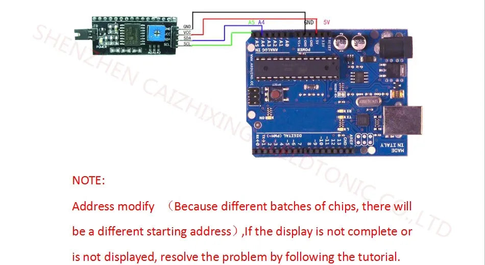1602 16x2 HD44780 for Arduino Character 5V LCD Blue Screen 1602A IIC/I2C Serial PCF8574 Interface Adapter Plate Module DIY KIT