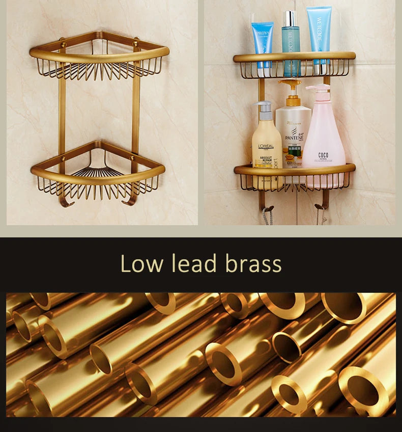 Antique Bronze Bathroom Accessories Sets Towel Shelf Towel Holder Toilet Paper Holder Rove Hook Ceramic Bathroom Products EL3100