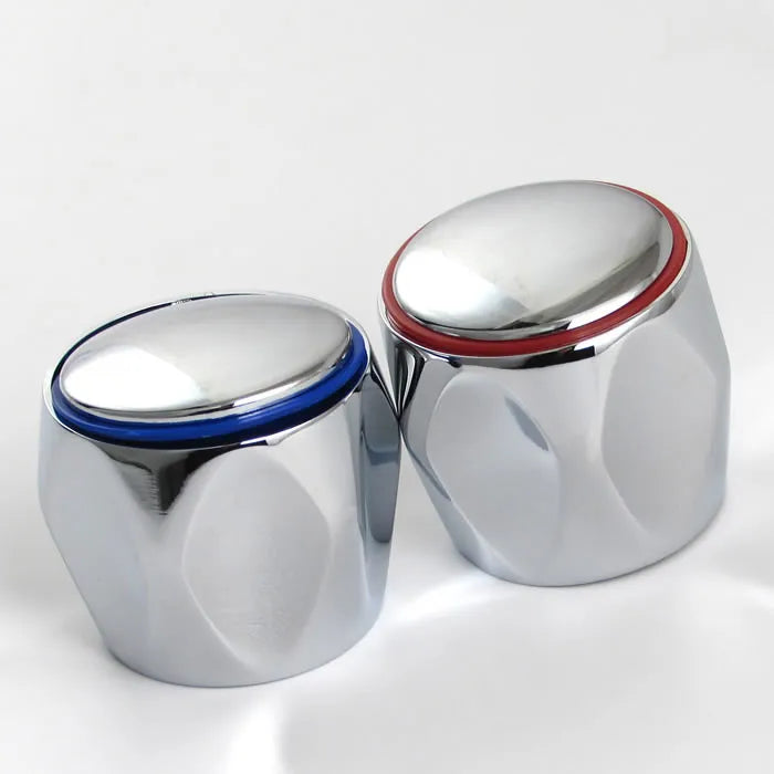 2pcs/Set  Faucet Handle Knob Metal Replacement Hot Cold Tap Switch Home Kitchen Bathroom Hotel Washbasin Sink Accessories