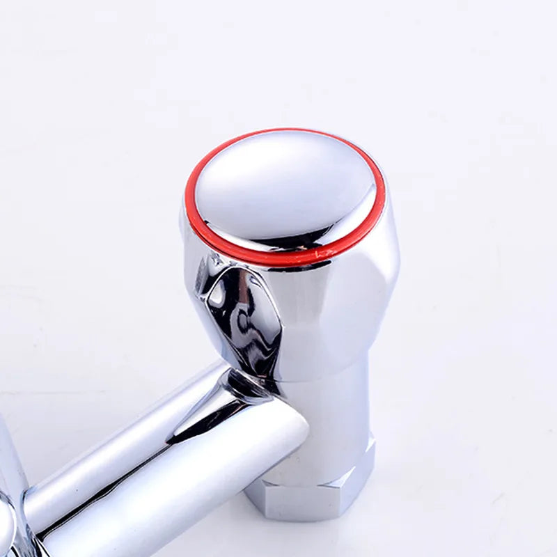 2pcs/Set  Faucet Handle Knob Metal Replacement Hot Cold Tap Switch Home Kitchen Bathroom Hotel Washbasin Sink Accessories