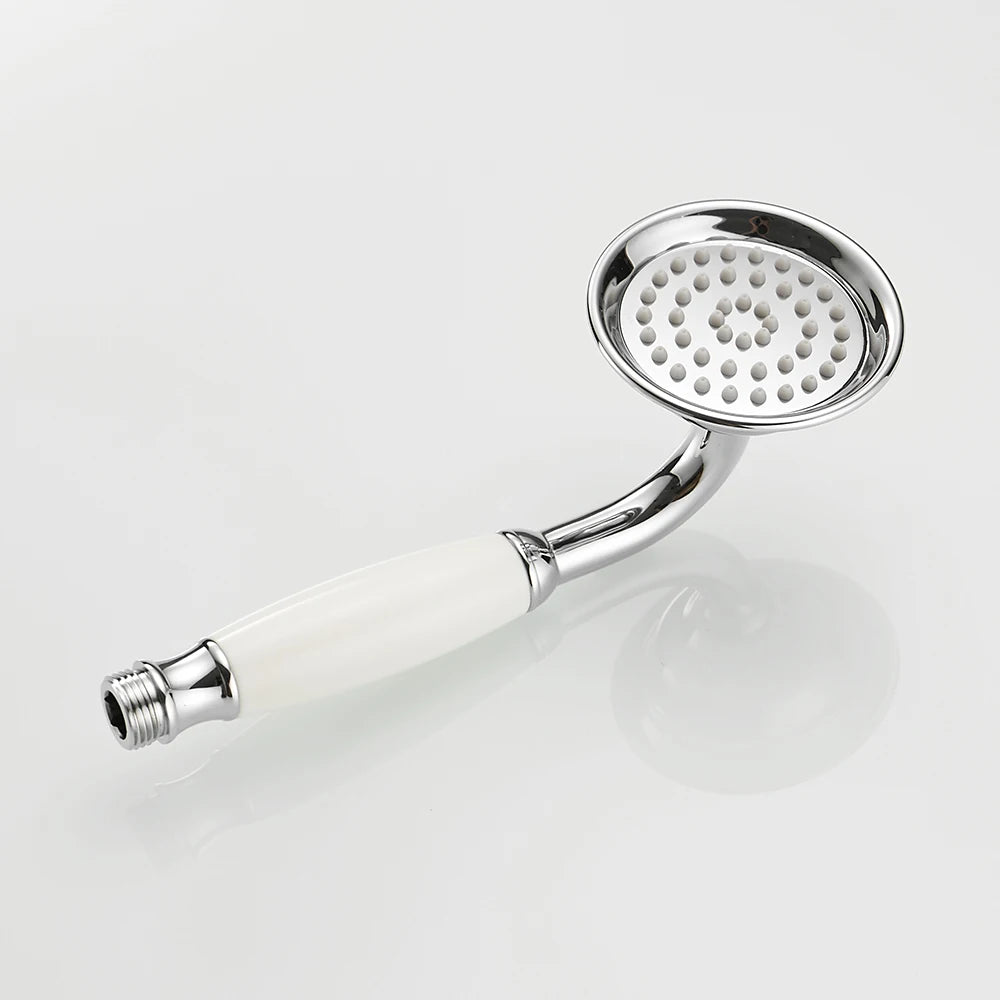Chrome/Antique Brass/Black Bronze Golden Brass Ceramic Handle Shower Head Telephone Style Bathroom Hand Shower Head Spray