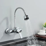 Grifo de cocina cepillado negro, instalado en la pared, 2 modelos, grifo de fregadero de agua fría, grifo de olla de olla 360