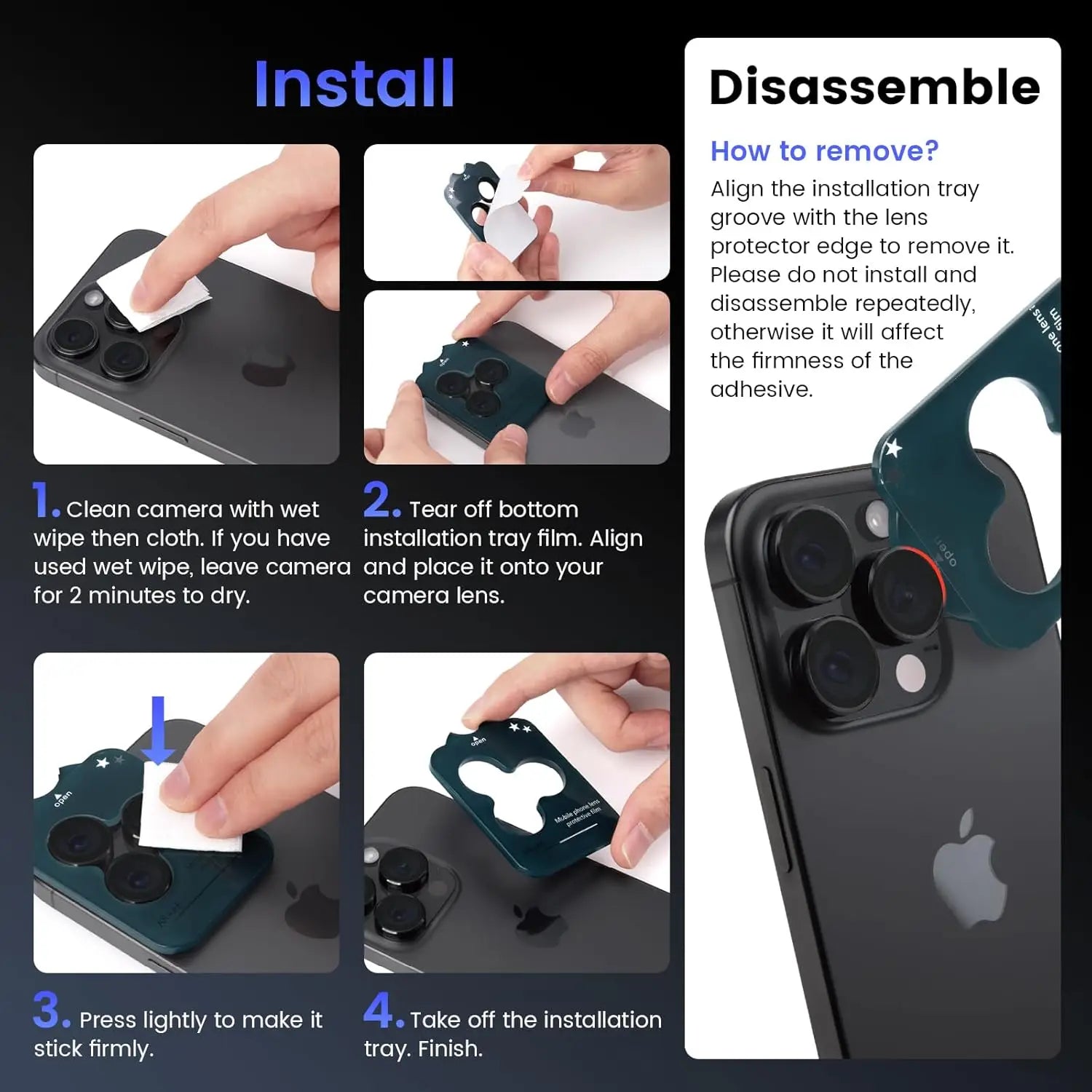 Tempered Glass Camera Cover Screen Protector For iPhone 16 Pro Max 15 Plus 14 13 Mini iPhone16 16Plus 16Pro 15Pro Protection