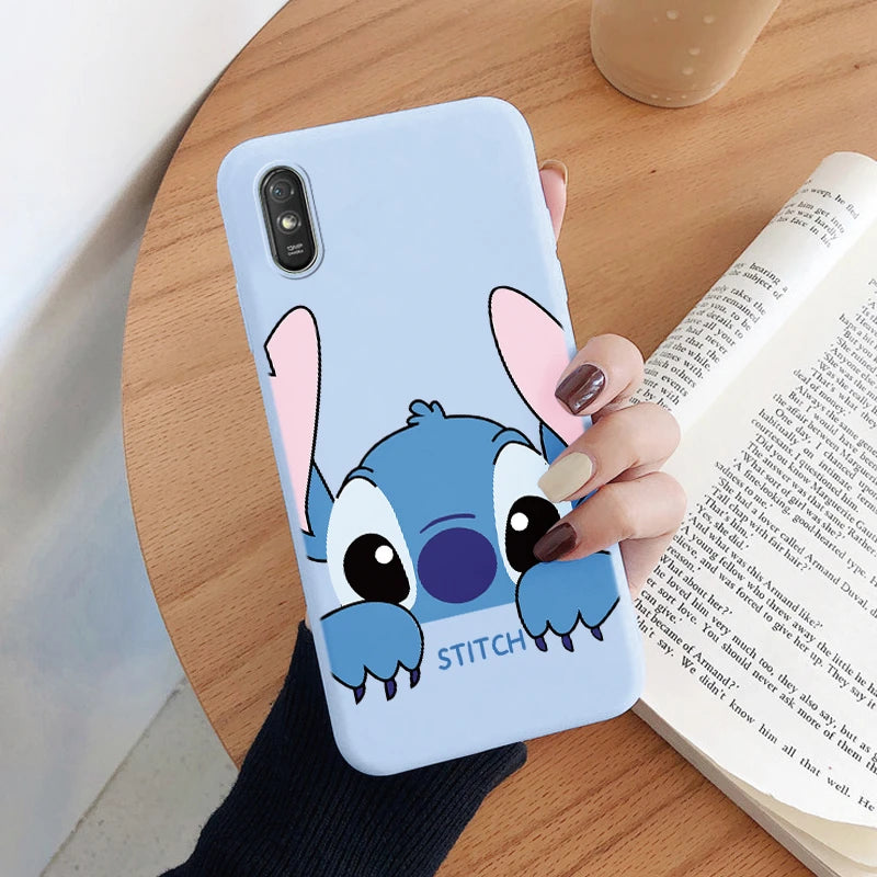 Lilo Stitch Phone Case For Redmi 9A 9AT Camera Protect Soft Cover Silicone Cute Cartoon Funda For Redmi 9A 9 AT Redmi9A 9AT Capa