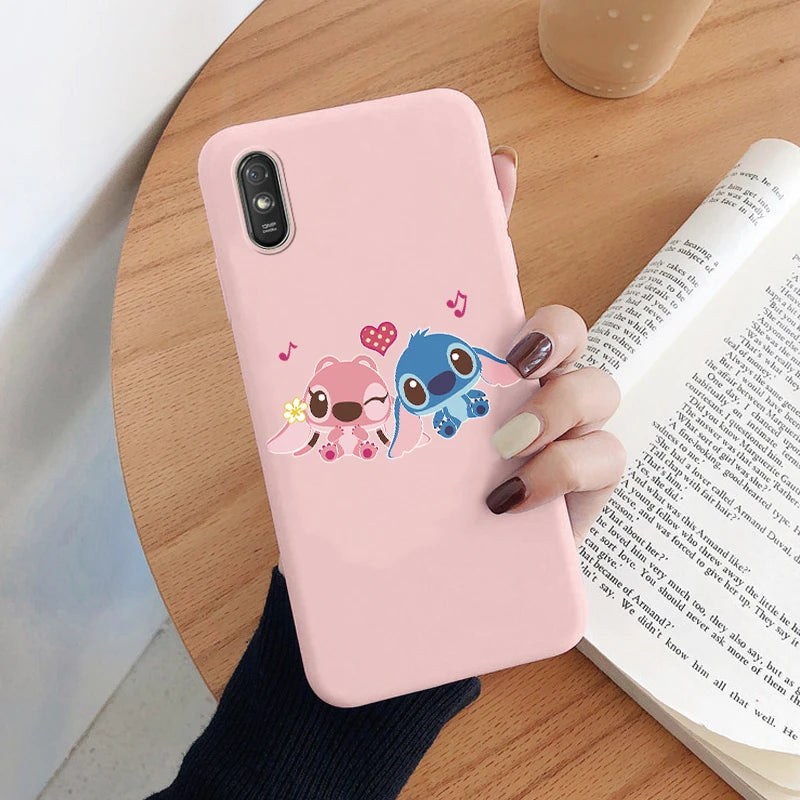 Lilo Stitch Phone Case For Redmi 9A 9AT Camera Protect Soft Cover Silicone Cute Cartoon Funda For Redmi 9A 9 AT Redmi9A 9AT Capa