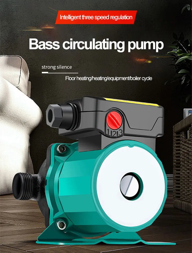 220v 165w Bass Circulating Pump Floor Heating Pipe Ultra-quiet Pipe Pump Fully Automatic Shield Water Saving Pump