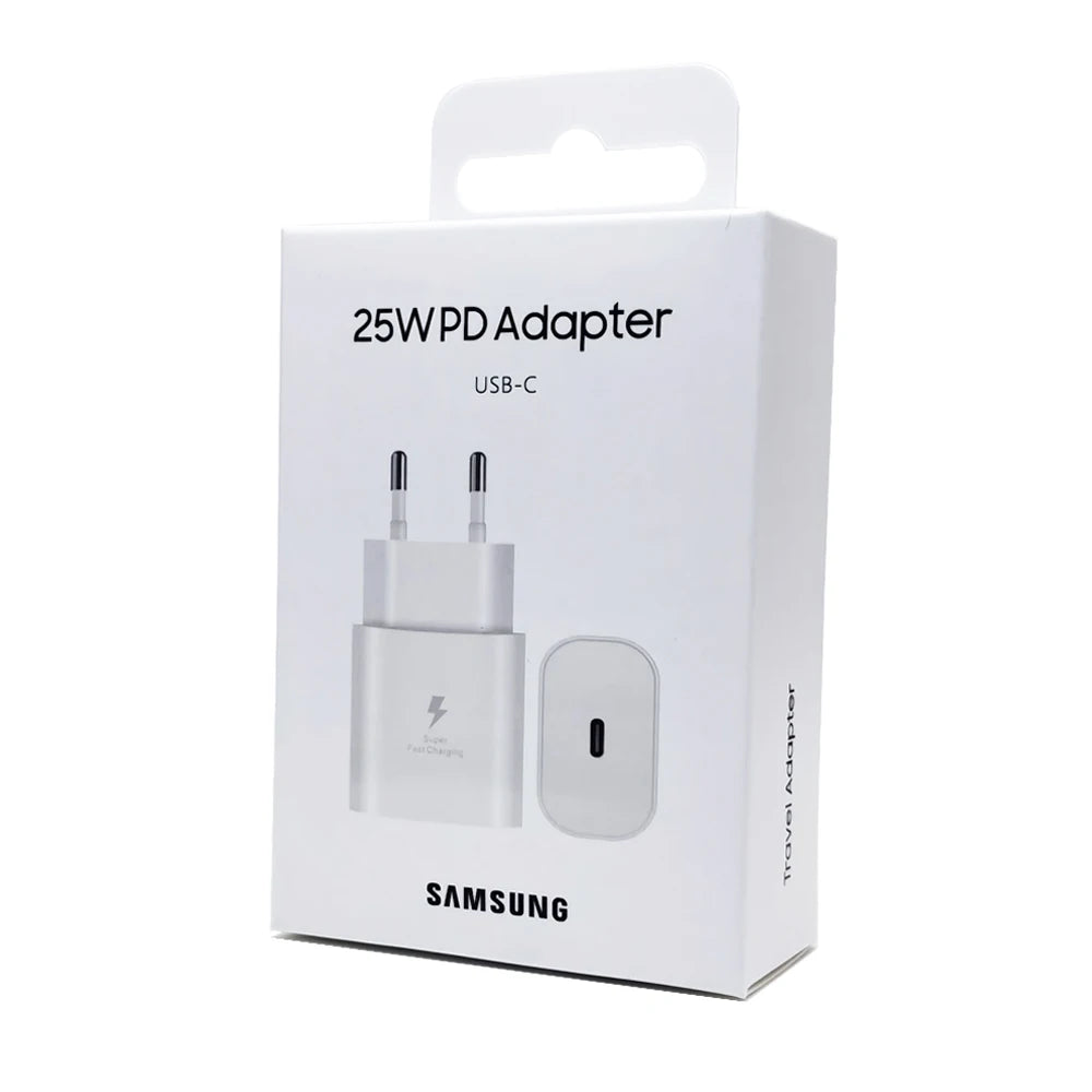 For Samsung 25W Super Fast Charger Galaxy S24FE S24Ultra S23 S22 FLip Fold 2 3 4 5 6 A06 A16 A15 A35 A55 Adapter Quick Charging