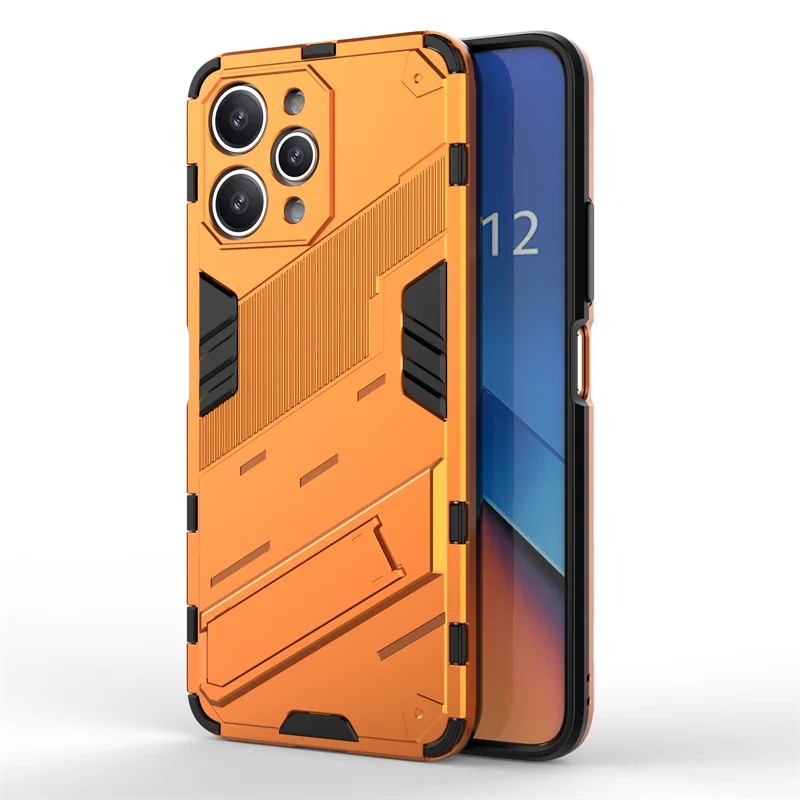 For Xiaomi Redmi 12 Case for Xiaomi Redmi 12 Cover Protective Punk Armor Capa Shell Kickstand Phone Cover for Xiaomi Redmi 12 4G