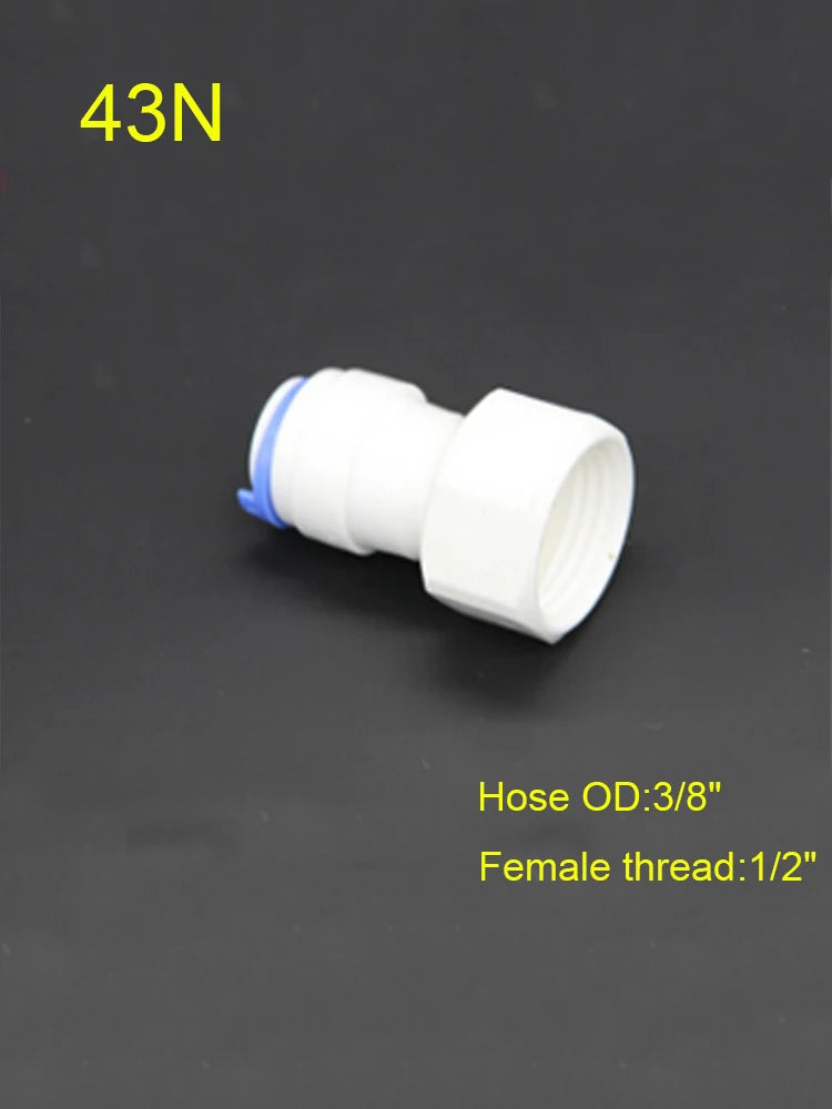 1/4" 3/8" OD Hose Tube 1/4" 1/2" 3/4" 1/8" Plastic Pipe Quick Connectors RO Water Connector Fittings Reverse Osmosis System