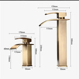 Bathroom Faucet Brass  Antique Bronze Basin Faucets  Hot & Cold Bathroom Sink Faucet Waterfall Lavotory Faucet  Mixer Water Tap