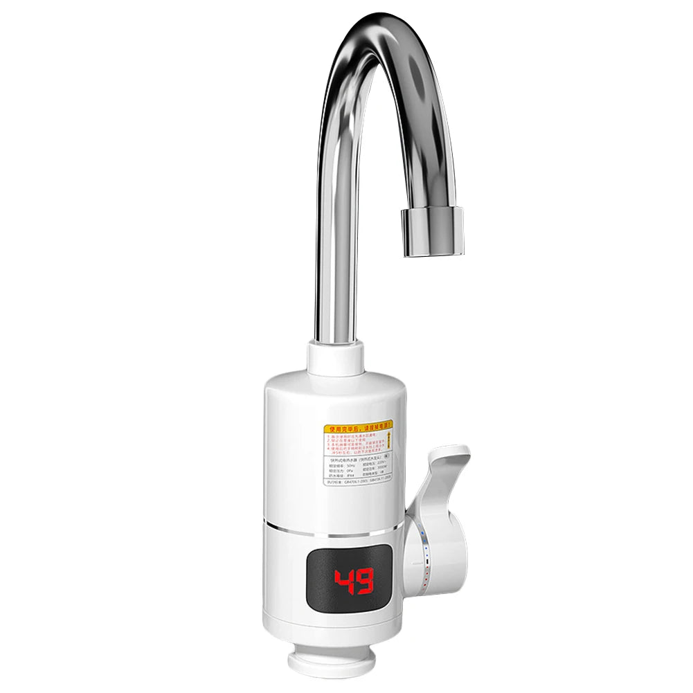 Electric Kitchen Water Heater Tap LCD Digital Instant Heating Water Faucet Heater Waterproof Hot Cold Mixer Tap Kitchen Supplies