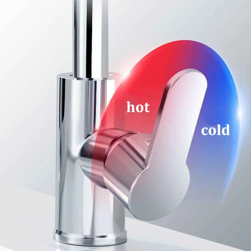 Rotatable Basin Faucet For Kitchen and Bathroom Dual-use Splash-proof Hot and Cold Water Faucet
