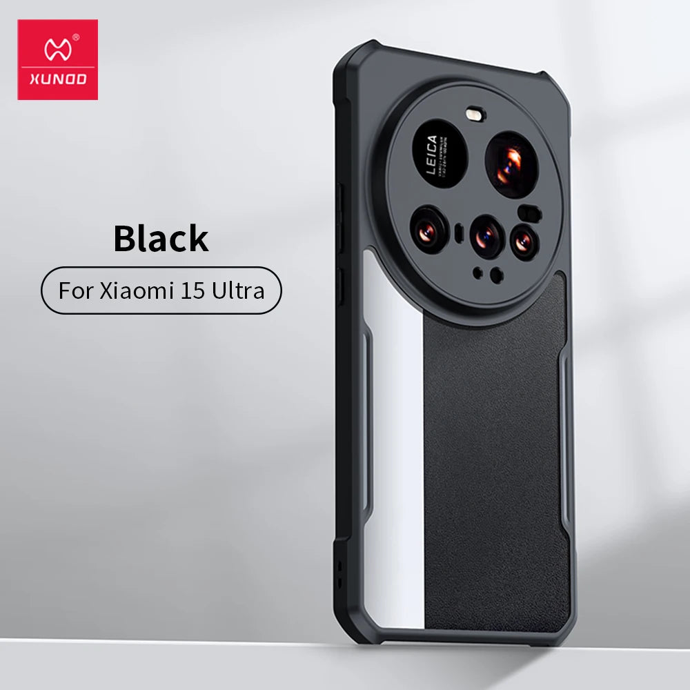 Xundd for Xiaomi 15 Ultra Case, Airbag Shockproof Back Transparent Phone Cover with Camera Protection,Acrylic+TPU Hybrid Shell