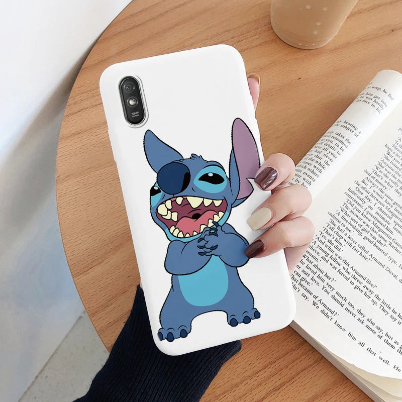 Lilo Stitch Phone Case For Redmi 9A 9AT Camera Protect Soft Cover Silicone Cute Cartoon Funda For Redmi 9A 9 AT Redmi9A 9AT Capa