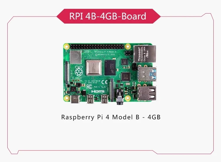Raspberry Pi 4 Model B 4B RAM 1GB 2GB 4GB 8GB Core 1.5Ghz 4K High Resolution Dual Displays Bluetooth 5.0 New original stock
