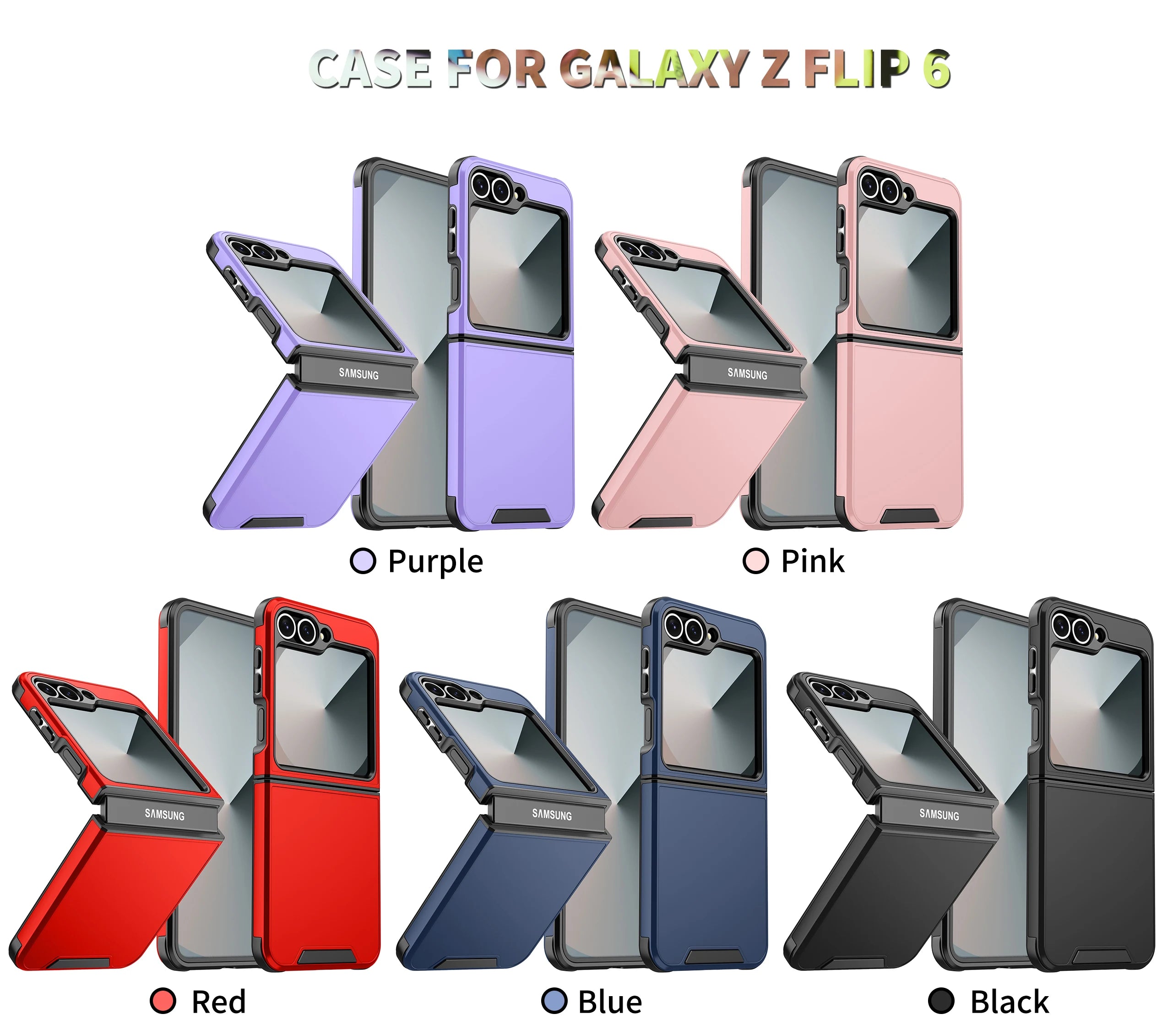 Luxury Original Official Slim Matte Protection Phone Case Samsung Galaxy Z Flip 6 5 4  For Wireless Charging Shockproof Cover