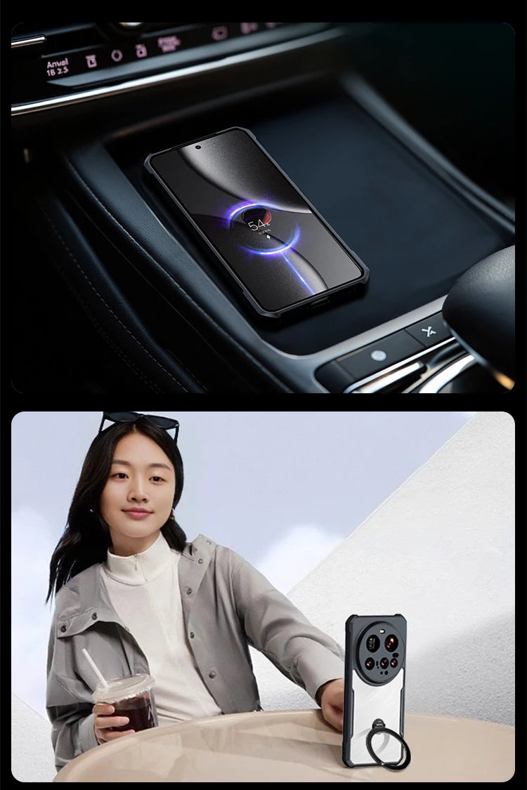 Xundd for Xiaomi 15 Ultra Case, Airbag Shockproof Back Transparent Phone Cover with Camera Protection,Acrylic+TPU Hybrid Shell