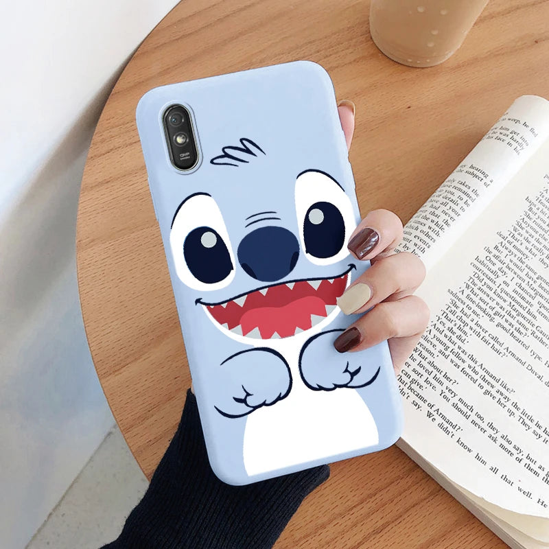 Lilo Stitch Phone Case For Redmi 9A 9AT Camera Protect Soft Cover Silicone Cute Cartoon Funda For Redmi 9A 9 AT Redmi9A 9AT Capa