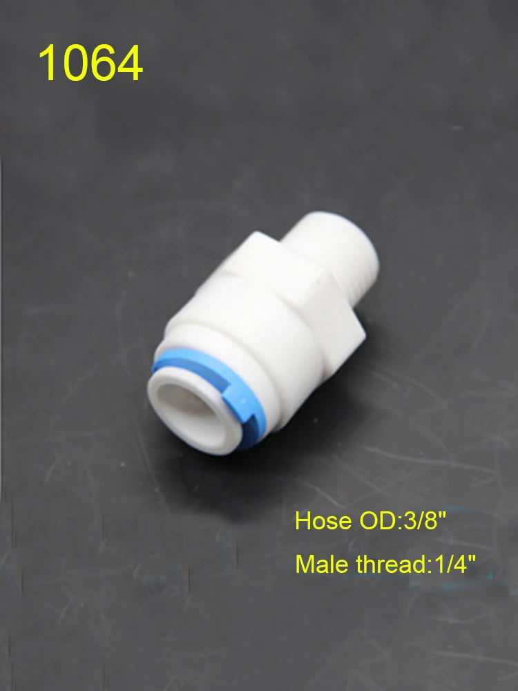 1/4" 3/8" OD Hose Tube 1/4" 1/2" 3/4" 1/8" Plastic Pipe Quick Connectors RO Water Connector Fittings Reverse Osmosis System