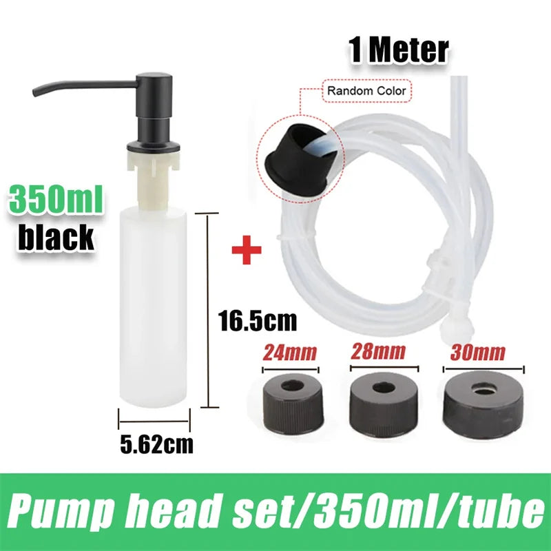 Sink Liquid Soap Dispenser Pump Stainless Steel 500ML Liquid Soap Bottle Sink Mount Hand Pressure Soap Dispenser Bottle Kitch