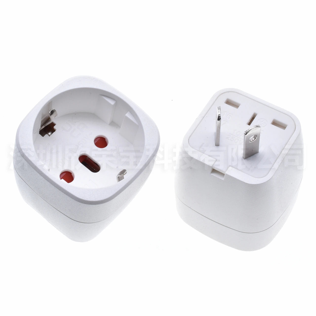Europe Italy Switzerland EU to AU plug adpater 2 Oblique pins AU socket conversion adapter for New Zealand Australia Netherlands
