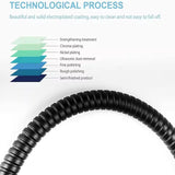 Shower Hose 1.5/2/3M Black/Silver Flexible Shower Hose Stainless Steel Long Bathroom Shower Pipe Extension Bathroom Accessories