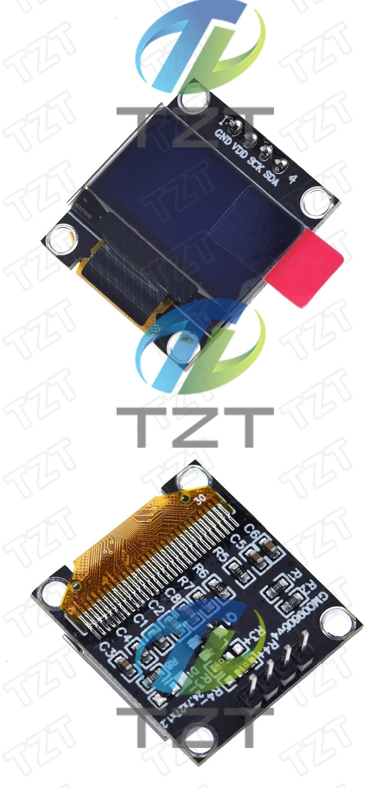 TZT ROHS Certification 0.96 inch oled IIC Serial White OLED Display Module 128X64 I2C SSD1306 12864 LCD Screen Board For Arduino