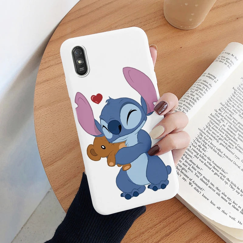Lilo Stitch Phone Case For Redmi 9A 9AT Camera Protect Soft Cover Silicone Cute Cartoon Funda For Redmi 9A 9 AT Redmi9A 9AT Capa