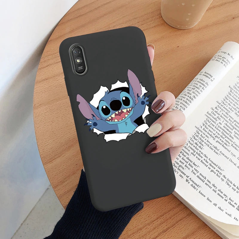 Lilo Stitch Phone Case For Redmi 9A 9AT Camera Protect Soft Cover Silicone Cute Cartoon Funda For Redmi 9A 9 AT Redmi9A 9AT Capa