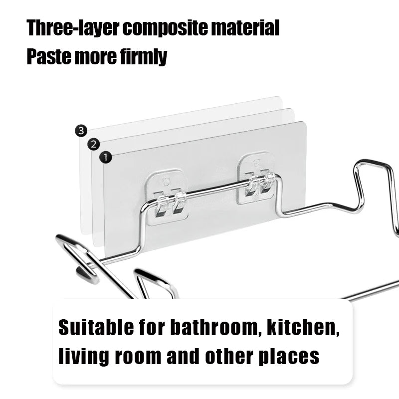 Kitchen Trash Rack Cabinet Door Trash Bag Organizer Stainless Steel Closet Trash Organizer