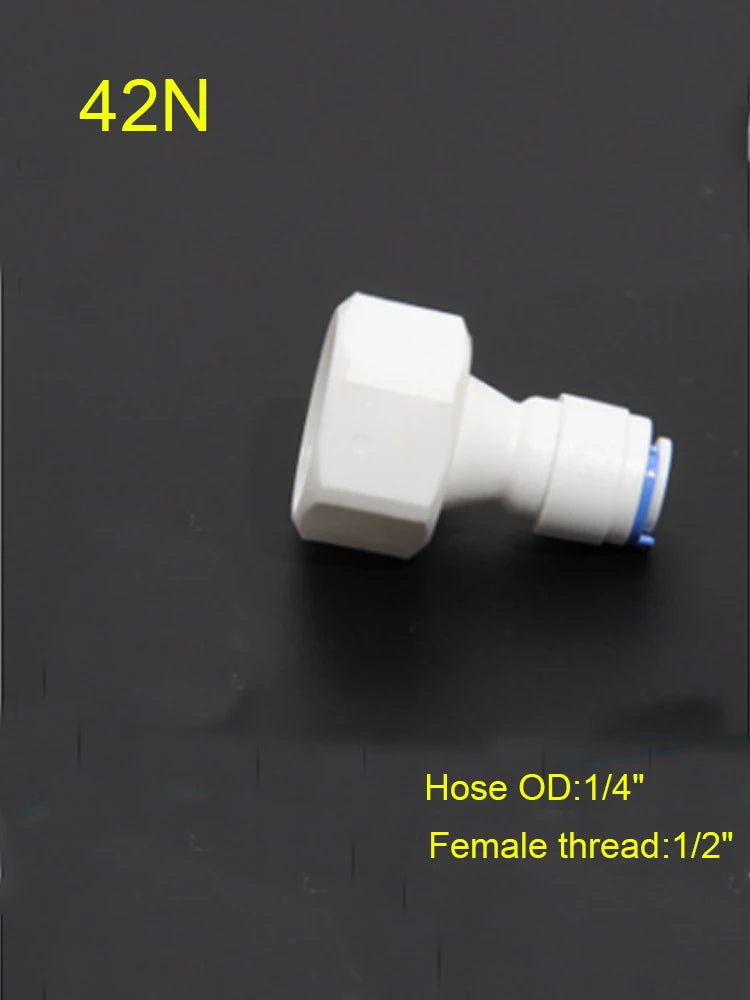 1/4" 3/8" OD Hose Tube 1/4" 1/2" 3/4" 1/8" Plastic Pipe Quick Connectors RO Water Connector Fittings Reverse Osmosis System