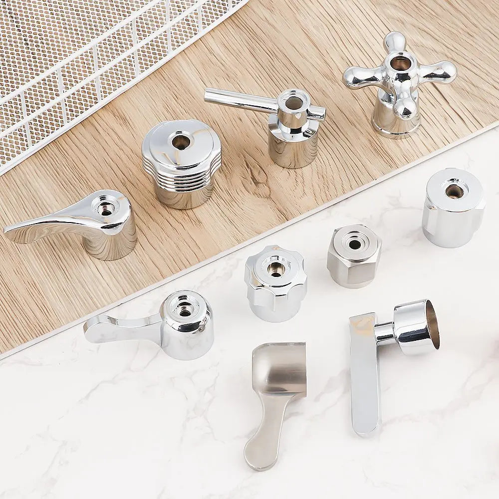 1Pcs Faucet Handle Switch Handle Accessories Triangle Valve Small Spout Dish Basin Single Cold Quick Open Valve Core Handwheel
