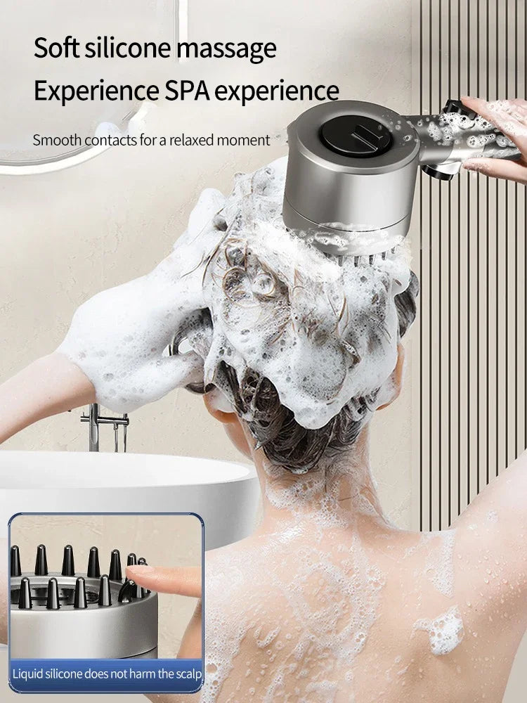 High Pressure Shower Head 6-in-1 Multifunctional Shower 3 Modes Portable Shower Artichokes with Filter Bathroom Accessories