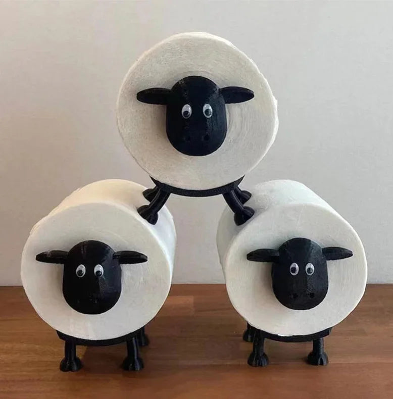 New Toilet Tissue Rack Cute Sheep Dog Shape Free Standing Storage Roll Paper Holder Animal Shape Decorative Toilet Paper Rack