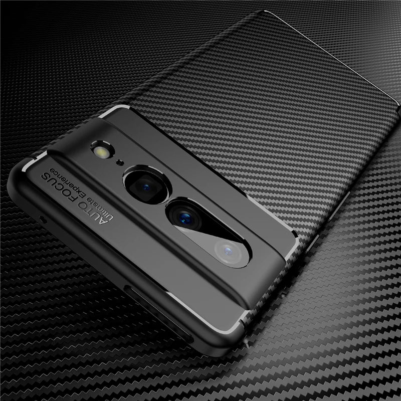 Carbon Fiber Cover For Google Pixel 7 Pro Case Bumper Silicone Funda Google Pixel 7 Pro Ultra Thin Case For Google Pixel 6 7A 8A