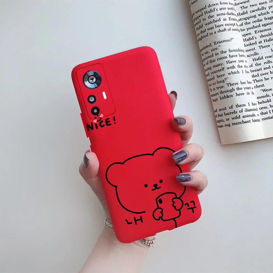 For Xiaomi 12T Case On Xiaomi 12T Pro Back Cover Cute Cartoon Silicone Soft TPU Protective Bumper For Xiaomi 12Tpro Phone Fundas