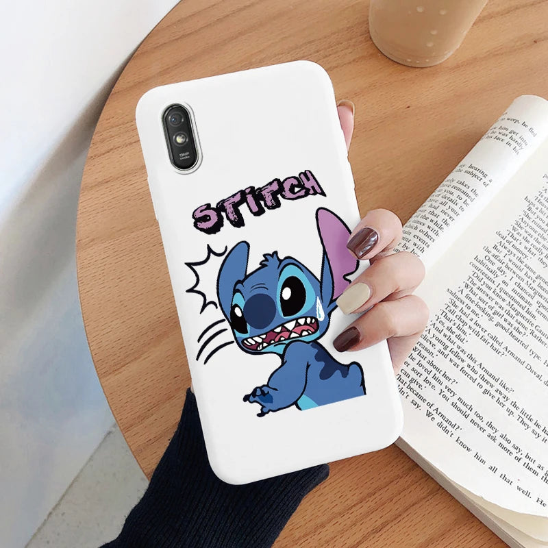 Lilo Stitch Phone Case For Redmi 9A 9AT Camera Protect Soft Cover Silicone Cute Cartoon Funda For Redmi 9A 9 AT Redmi9A 9AT Capa
