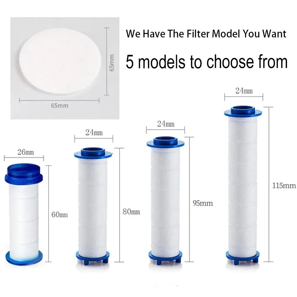 PP Cotton Filter Shower Head Replacement Filters Cartridge Water Purification for Most Hand Held Bath Sprayer Bathroom Accessory
