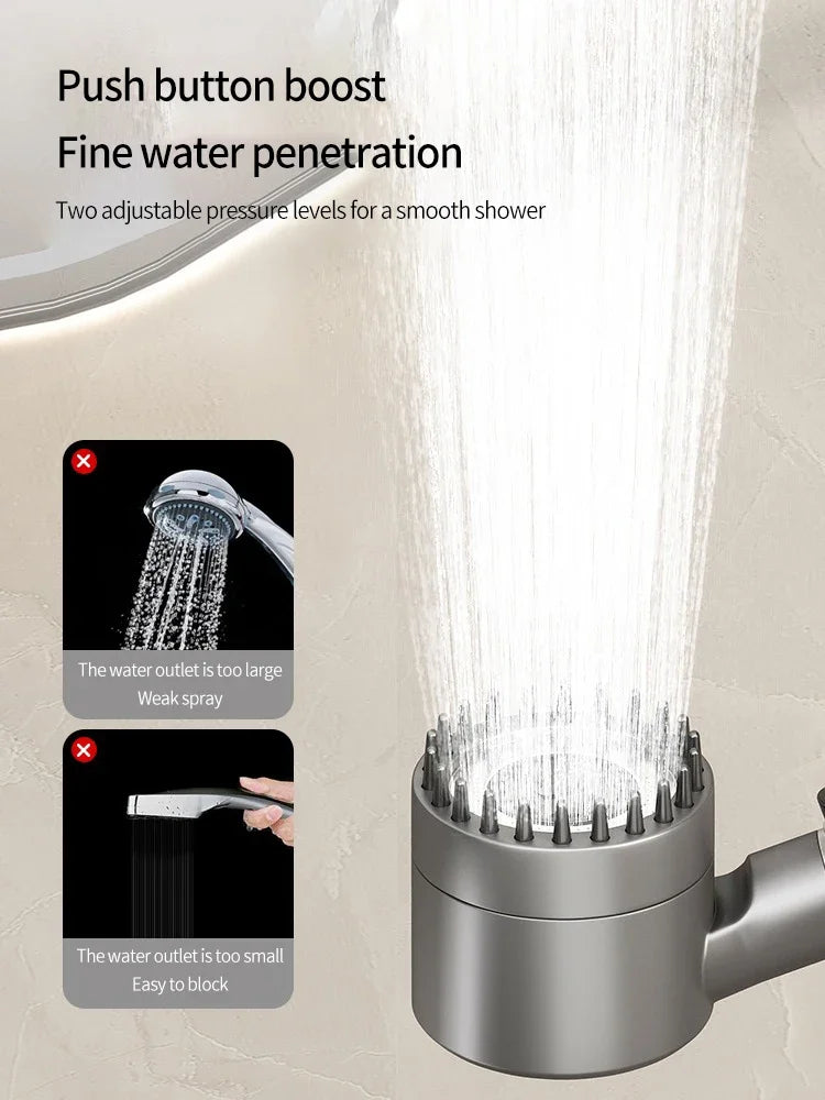High Pressure Shower Head 6-in-1 Multifunctional Shower 3 Modes Portable Shower Artichokes with Filter Bathroom Accessories