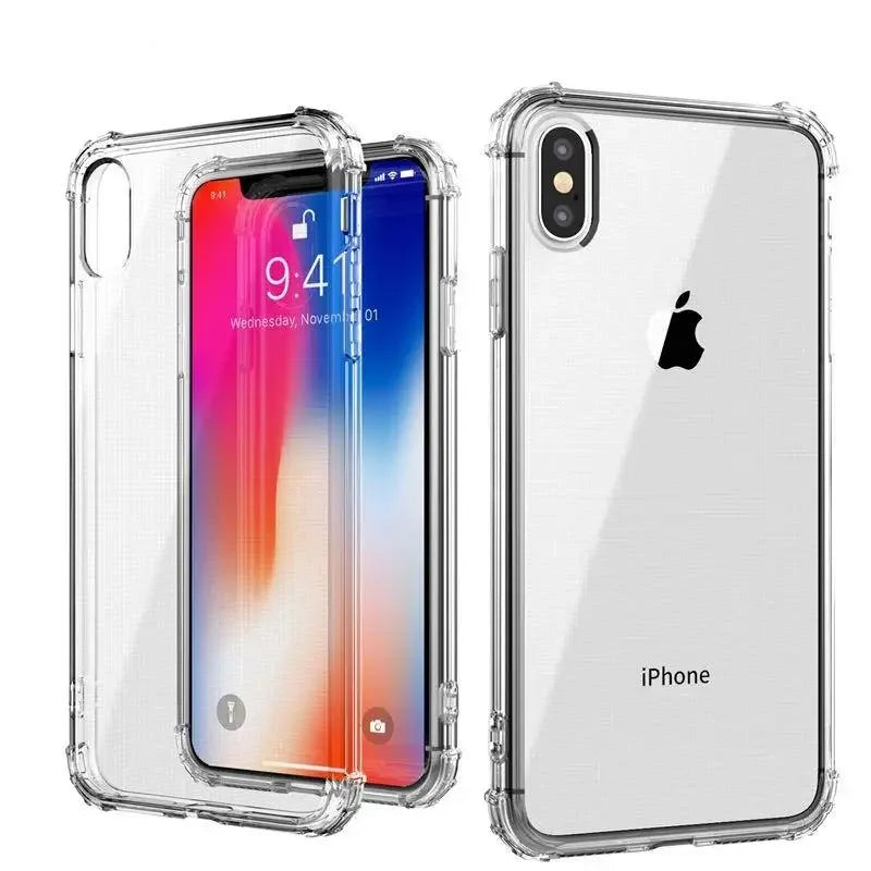 Drop Protection Clear Soft TPU Case for Iphone 16e 17 air X XS MAX XR 16E Iphone16E 11 12 13 14 plus 6 7 8 15 16 pro max Cover