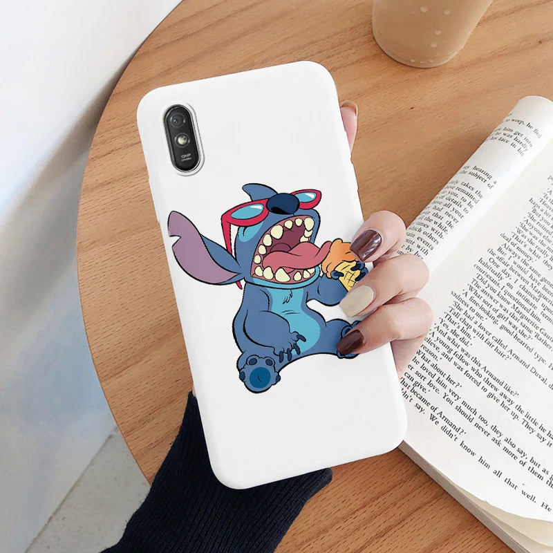 Lilo Stitch Phone Case For Redmi 9A 9AT Camera Protect Soft Cover Silicone Cute Cartoon Funda For Redmi 9A 9 AT Redmi9A 9AT Capa