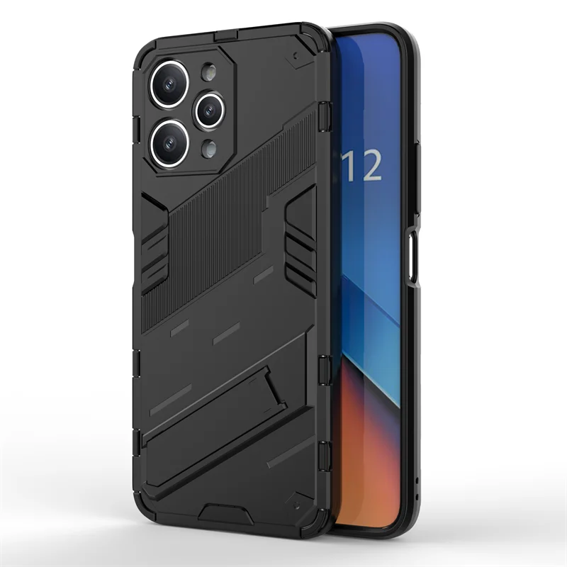 For Xiaomi Redmi 12 Case for Xiaomi Redmi 12 Cover Protective Punk Armor Capa Shell Kickstand Phone Cover for Xiaomi Redmi 12 4G