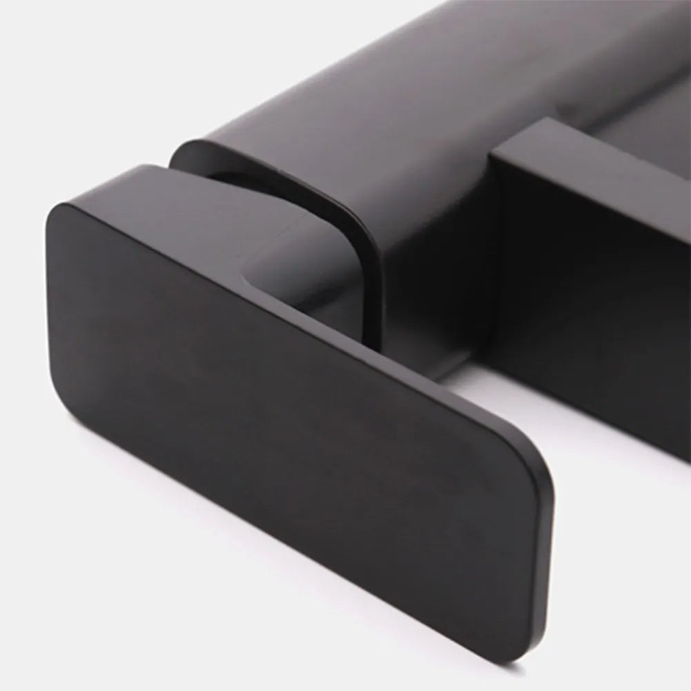 Bathroom Faucet Hot&Cold Mixer Tap Deck Mounted Bathroom Basin Faucets Black Square Washbasin Sink Bathtub Faucet