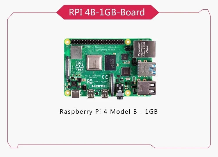 Raspberry Pi 4 Model B 4B RAM 1GB 2GB 4GB 8GB Core 1.5Ghz 4K High Resolution Dual Displays Bluetooth 5.0 New original stock