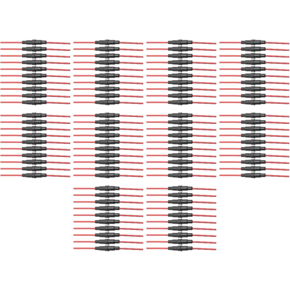 10-100pc Quick Impact Glass Fuse Holder Preventing Short Circuits Wire Line Holder 5x20/6x30mm Glass Tube Fuse Holder Auto Parts