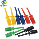 10Pcs Mini Single Test Hook Clip Test Probe for Electronic Testing Grabber Small Size Round Crocodile Clip Hook Test Clip
