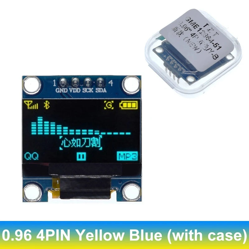 TZT ROHS Certification 0.96 inch oled IIC Serial White OLED Display Module 128X64 I2C SSD1306 12864 LCD Screen Board For Arduino