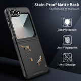 Luxury Original Official Slim Matte Protection Phone Case Samsung Galaxy Z Flip 6 5 4  For Wireless Charging Shockproof Cover