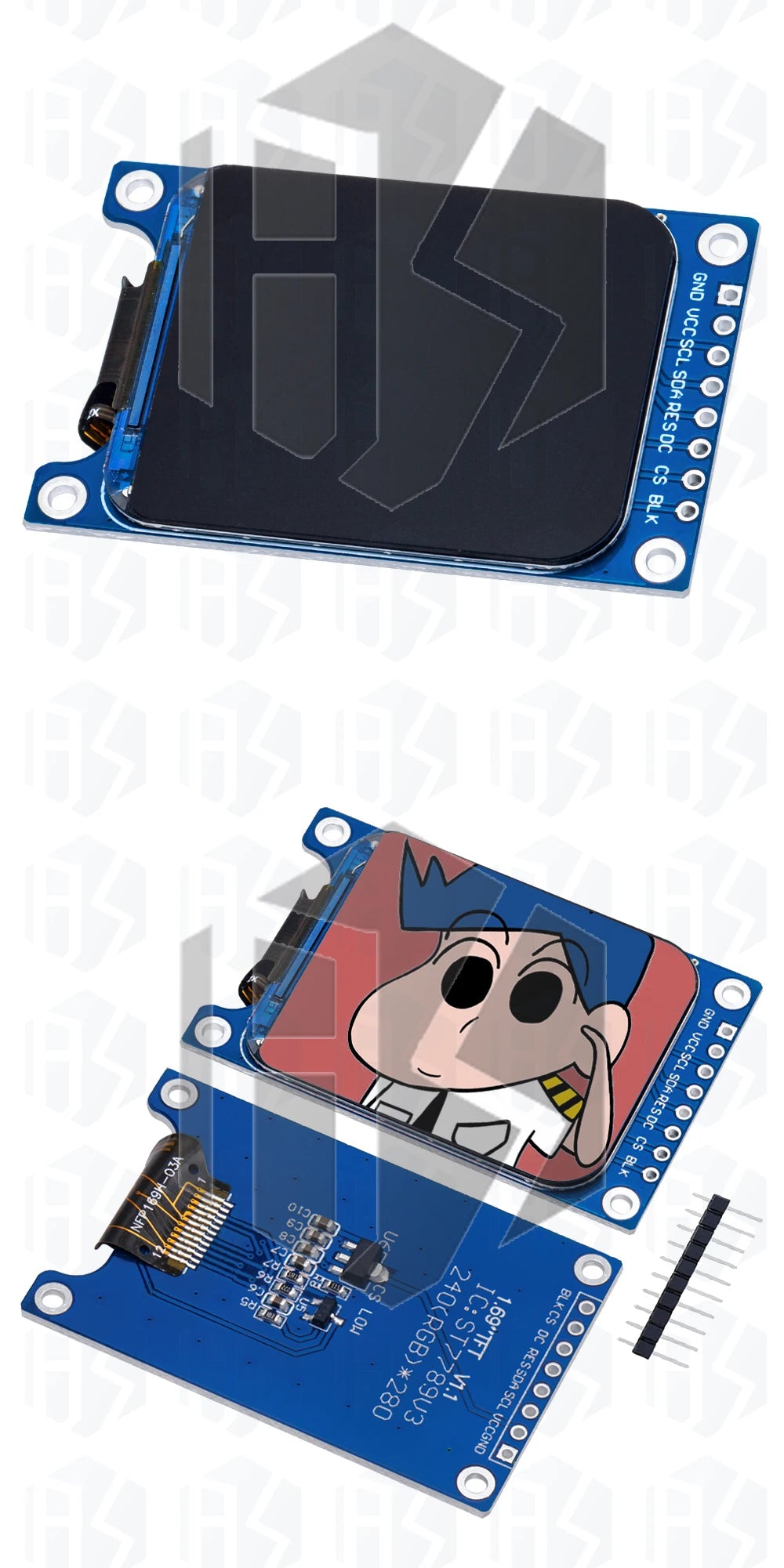 1~10PCS 1.69 Inch 1.69" Color TFT Display Module HD IPS LCD LED Screen 240X280 SPI Interface ST7789 Controller For Arduino